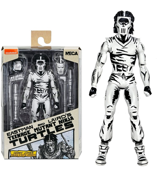 TMNT: (Mirage Comics) Casey Jones Black & White 7" Scale Action Figure Teenage Mutant Ninja Turtles (Pre-Order September 2025)