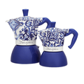 Bialetti X Dolce&Gabbana Blue Mediterranean Moka Induction, side angle