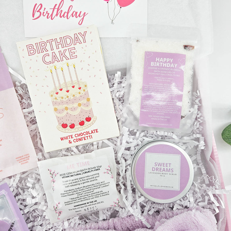 BIRTHDAY GLOW BOX | LUXURY SELF CARE BIRTHDAY PAMPER SET, alternate view