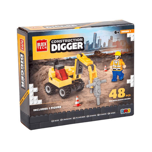 Block Tech Construction Digger Set collectible from PoundFun
