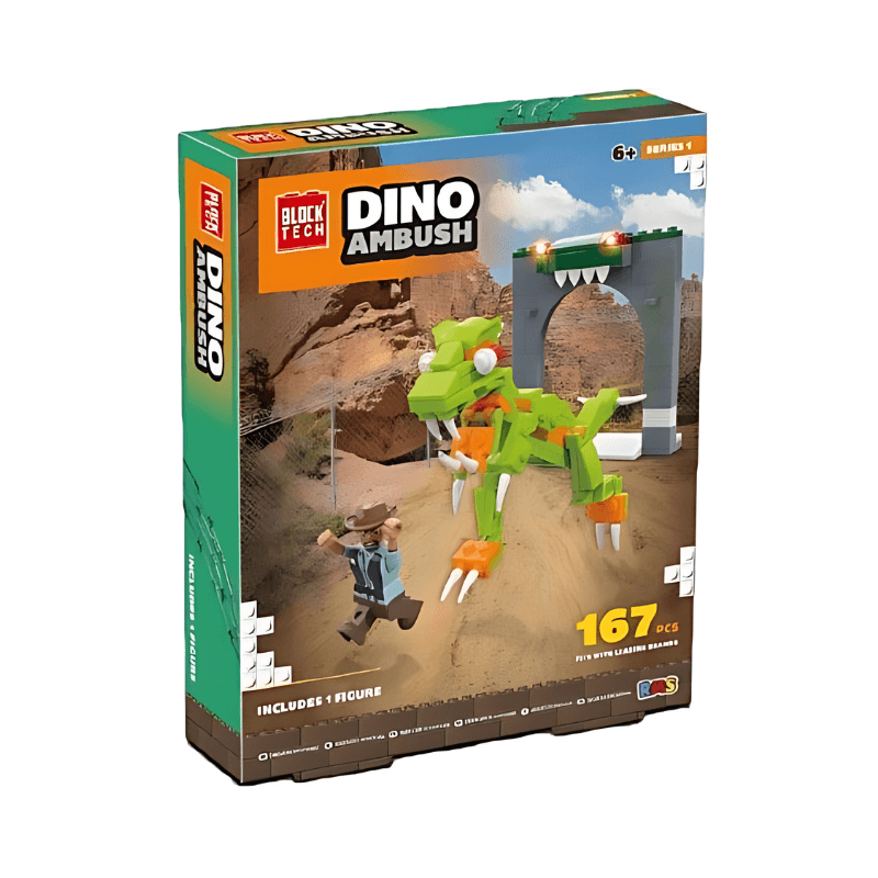 Block Tech Dino Ambush 167pcs collectible from PoundFun