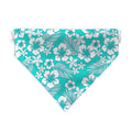 Blue Hibiscus Hawaiian - Dog Bandana - 4 Sizes collectible from https://britishmade.gifts/