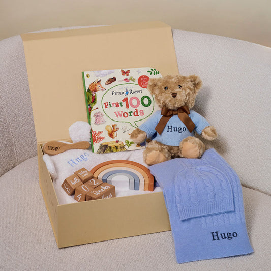 ULTIMATE LUXURY CASHMERE GIFT SET - CORNFLOWER BLUE