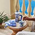Bialetti X Dolce&Gabbana Blue Mediterranean Cafetiere, rear view