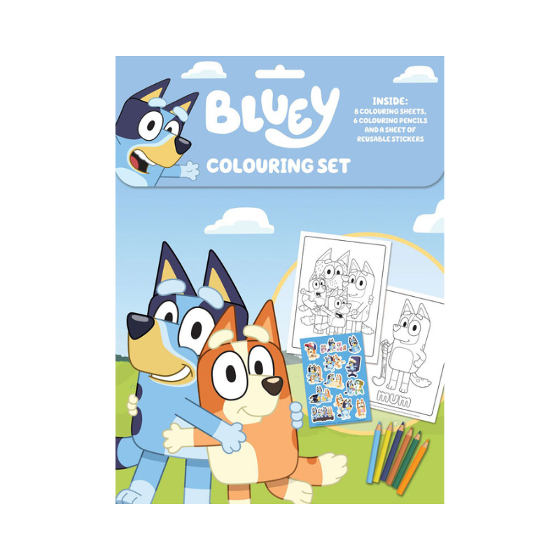 Bluey Colouring Set collectible from PoundFun