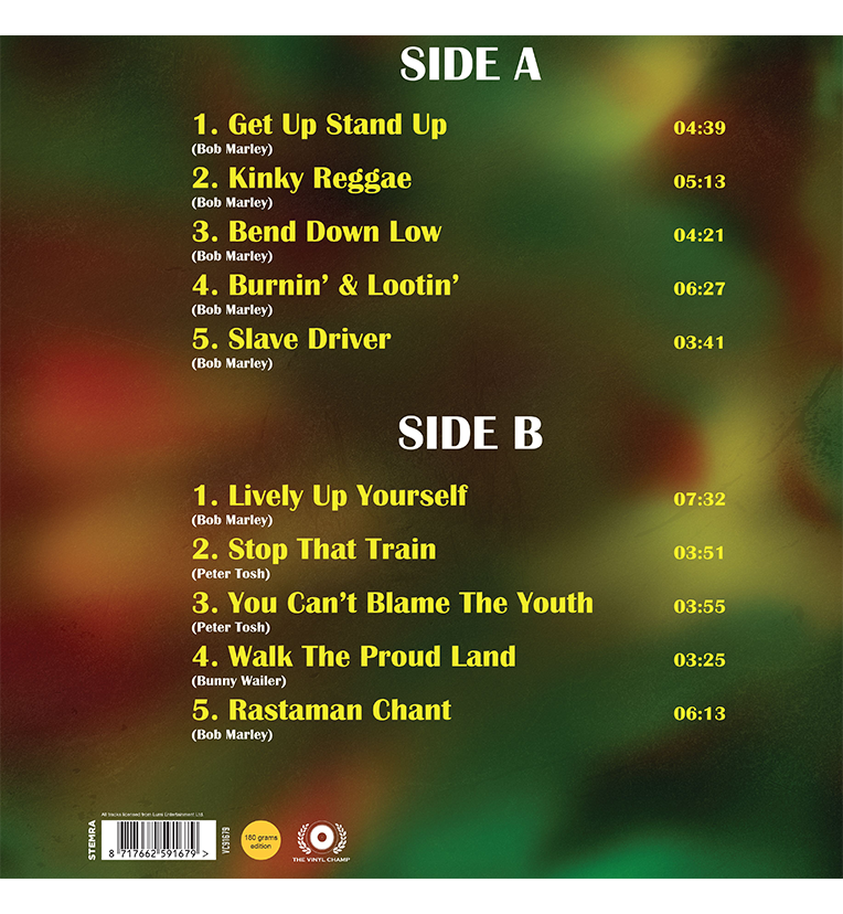 Bob Marley and the Wailers – Live at the Record Plant ’73 (Limited Edition 12-Inch Album on 180g Green Vinyl), side angle