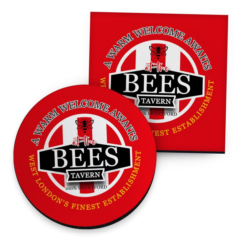 Brentford Bees - Football Coaster - Square Or Circle collectible from https://britishmade.gifts/