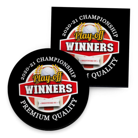 Brentford Play Off - Football Coaster - Square Or Circle collectible from https://britishmade.gifts/