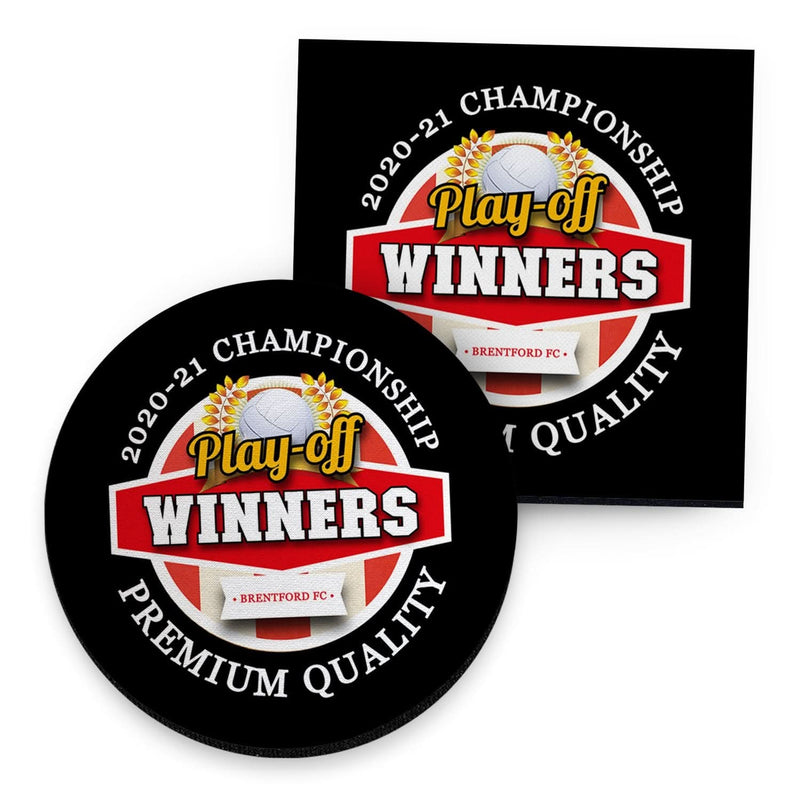 Brentford Play Off - Football Coaster - Square Or Circle collectible from https://britishmade.gifts/