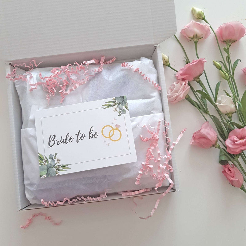 BRIDE TO BE GIFT BOX | THE BRIDAL LUXE BOX, side angle