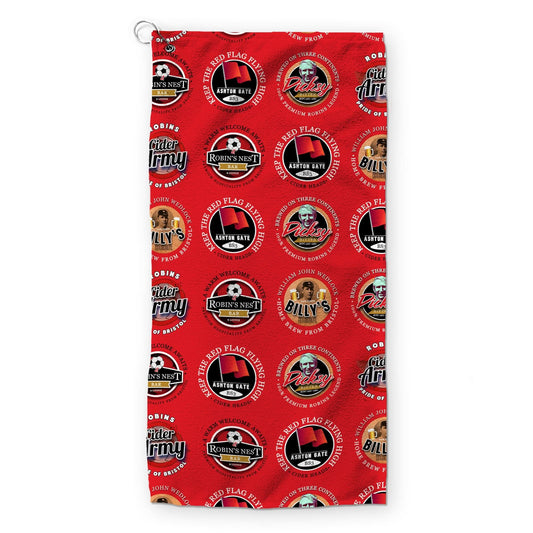 Bristol - Football Legends - Retro Lightweight, Microfibre Golf Towel collectible from https://britishmade.gifts/