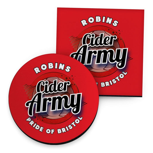 Bristol Cider Army - Football Coaster - Square Or Circle collectible from https://britishmade.gifts/