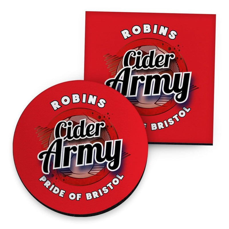 Bristol Cider Army - Football Coaster - Square Or Circle collectible from https://britishmade.gifts/