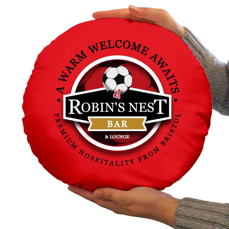 Bristol Robins Nest - Football Legends - Circle Cushion 14 collectible from https://britishmade.gifts/