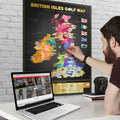 British Isles Golf Map, alternate view