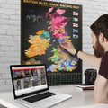 British Isles Horse Racing Map, side angle