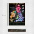 British Isles Horse Racing Map, rear view