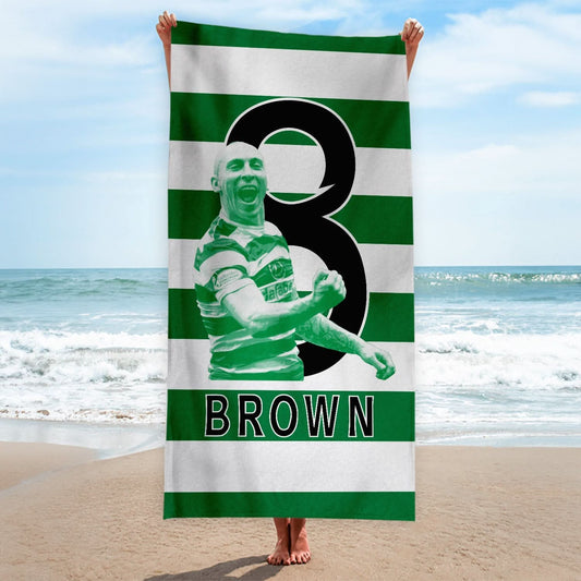 Celtic - Brown 8 - Beach Towel - 150cm x 75cm collectible from https://britishmade.gifts/