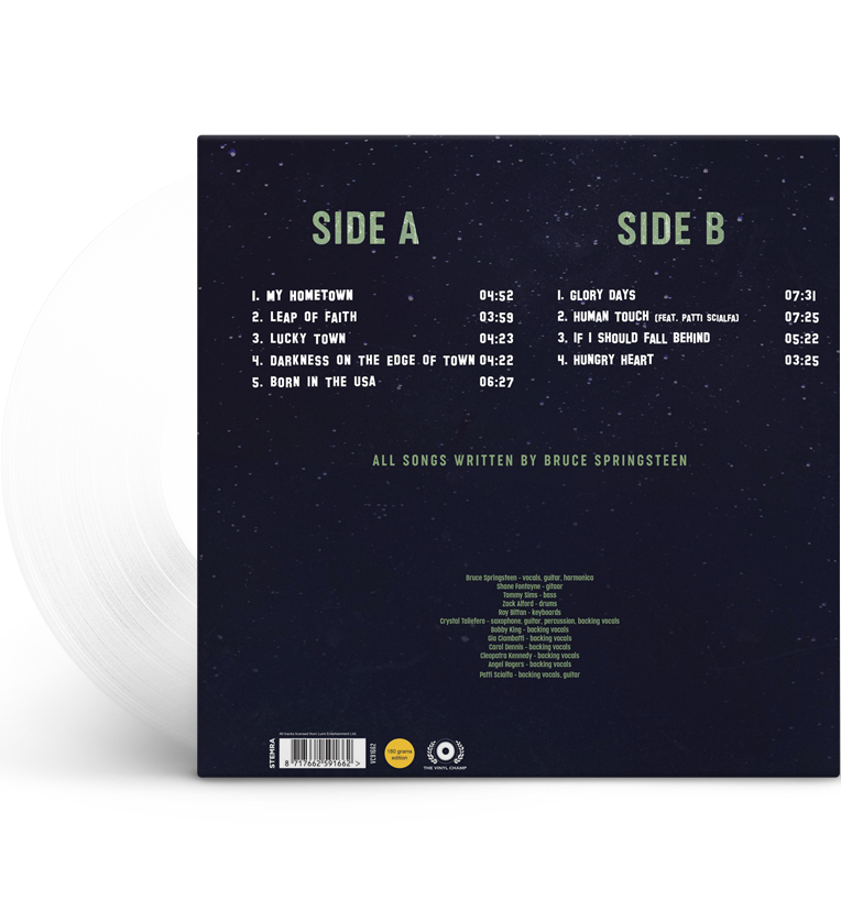 Bruce Springsteen – Hollywood FM ’92 (Limited Edition 12-Inch Album on 180g Clear Vinyl), close-up detail
