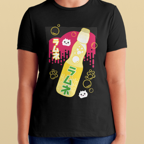 Kawaji Juji Ramune Bottle (White or Black) T-Shirt