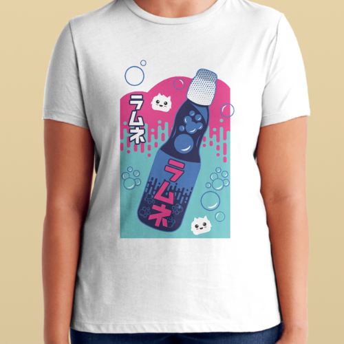 Kawaji Juji Ramune Bottle (White or Black) T-Shirt