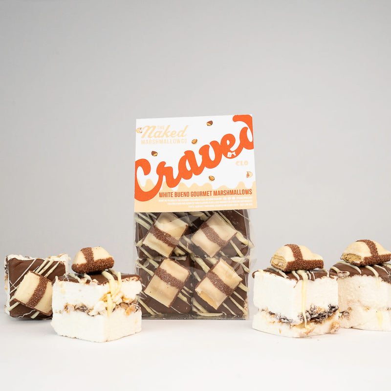 White Bueno Gourmet Marshmallows collectible from THE MARSHMALLOW FACTORY