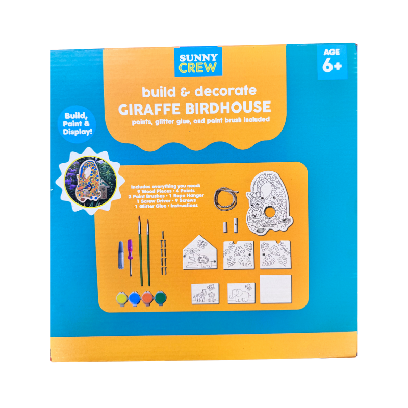 Build & Decorate Your Own Giraffe Birdhouse, alternate view