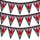 Remembrance Day - Gold Flag Edge - 3m Fabric Bunting With 15 Individual Triangles