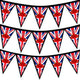 Remembrance Day - Poppy Flag - 3m Fabric Bunting With 15 Individual Triangles