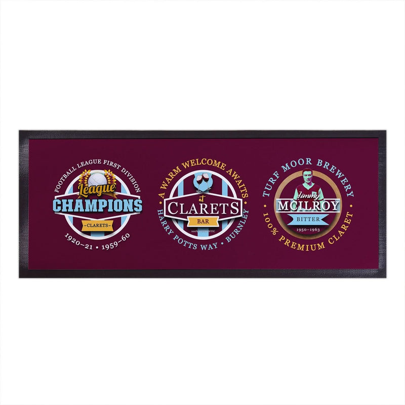 Burnley - Football Legends - Bar Runner collectible from https://britishmade.gifts/