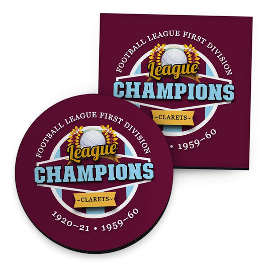 Burnley Champions - Football Coaster - Square Or Circle collectible from https://britishmade.gifts/