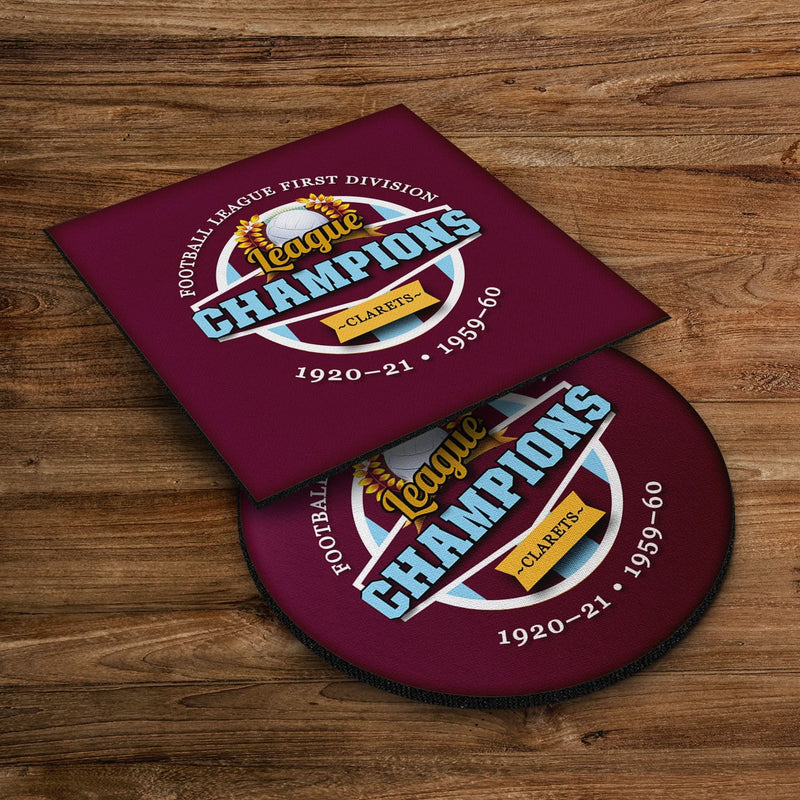 Burnley Champions - Football Coaster - Square Or Circle, alternate view
