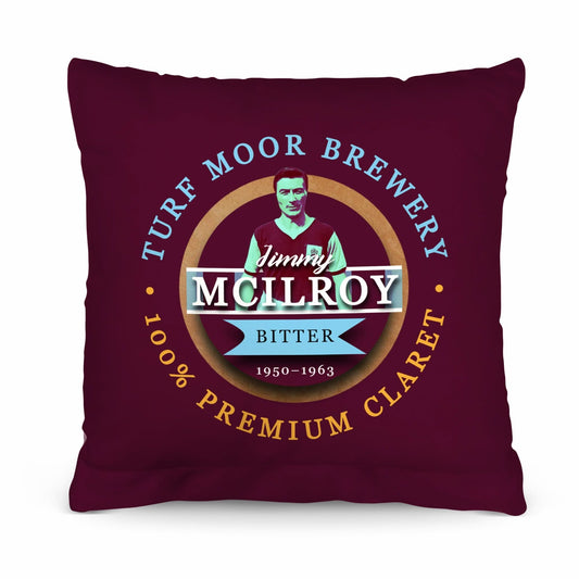 Burnley Jimmy McIlroy - Football Legends - Cushion 10 collectible from https://britishmade.gifts/