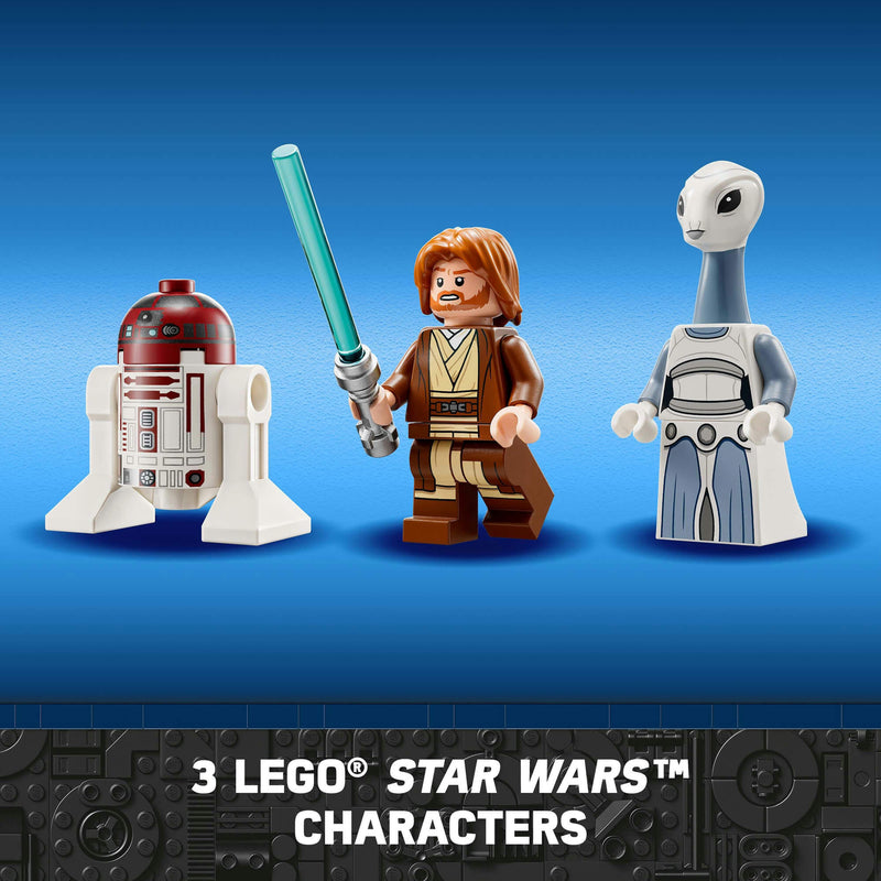 Lego Star Wars 75333 Obi-Wan Kenobi’s Jedi Starfighter for Ages 7 & Up, in display