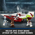 Lego Star Wars 75333 Obi-Wan Kenobi’s Jedi Starfighter for Ages 7 & Up, rear view
