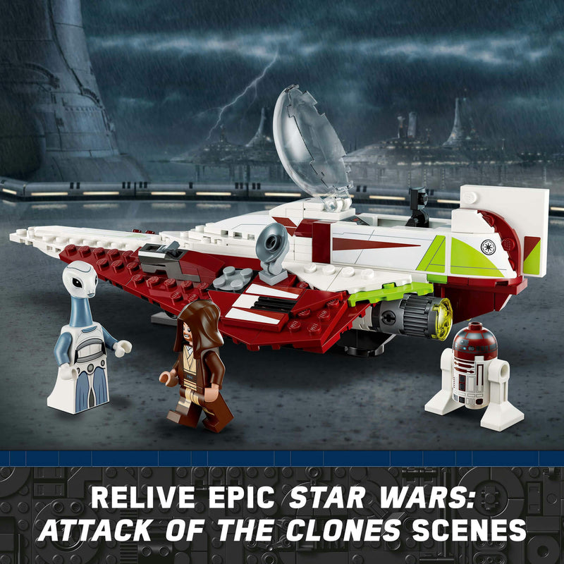 Lego Star Wars 75333 Obi-Wan Kenobi’s Jedi Starfighter for Ages 7 & Up, rear view
