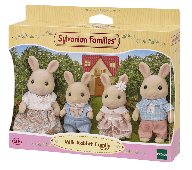 Sylvanian Families Milk Rabbit Family Toy Playset for Ages 3 and Up collectible from Curious Minds