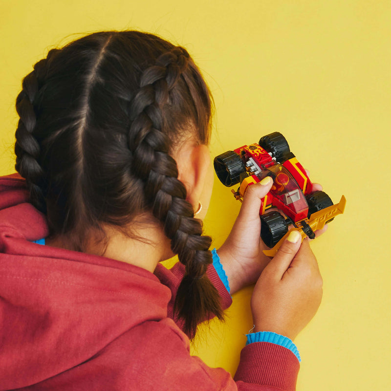 Lego Ninjago 71780 Kai’s Ninja Race Car EVO for Children Ages 6 and Up, close-up detail