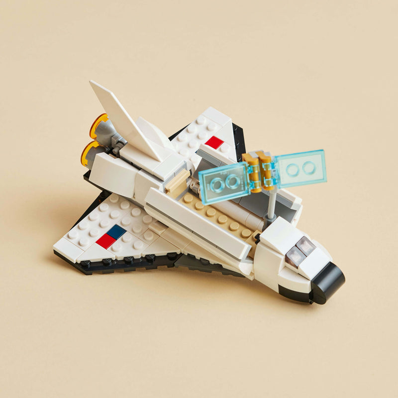 Lego Creator 3 in 1 31134 Space Shuttle Playset for Ages 6 and Up, side angle