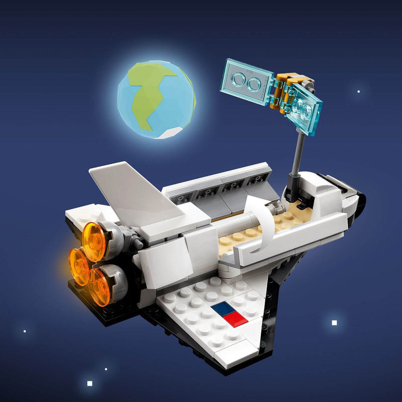 Lego Creator 3 in 1 31134 Space Shuttle Playset for Ages 6 and Up, rear view