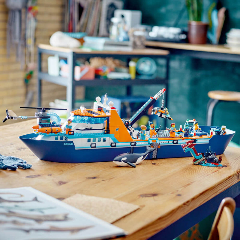 Lego City 60368 Artic Explorer Ship Floatable Toy Boat for Ages 7 & Up, close-up detail