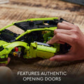 Lego Technic 42161 Lamborghini Huracán Tecnica Model for Ages 9 and Up, close-up detail