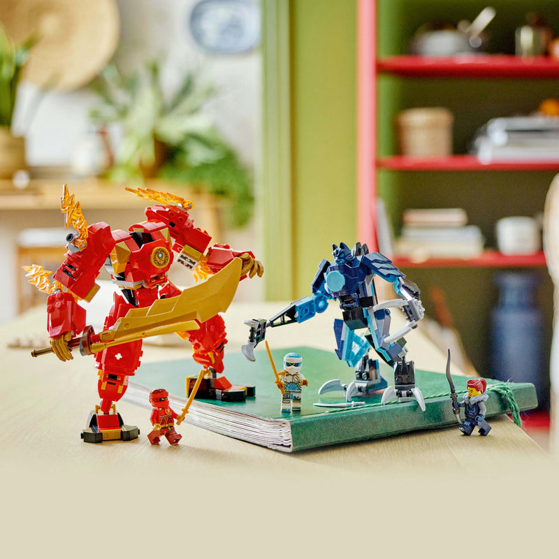 Lego Ninjago 71808 Kai's Elemental Fire Mech Playset for Ages 7 and Up, side angle