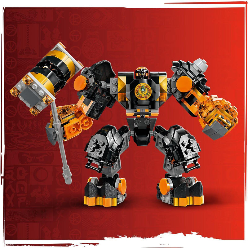 Lego Ninjago 71806 Cole's Elemental Earth Mech Playset for Ages 7 & Up, close-up detail