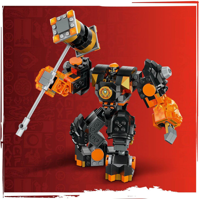 Lego Ninjago 71806 Cole's Elemental Earth Mech Playset for Ages 7 & Up, rear view