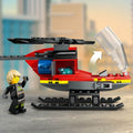 Lego City 60411 Fire Rescue Helicopter Toy Playset for Ages 5 and Up, rear view