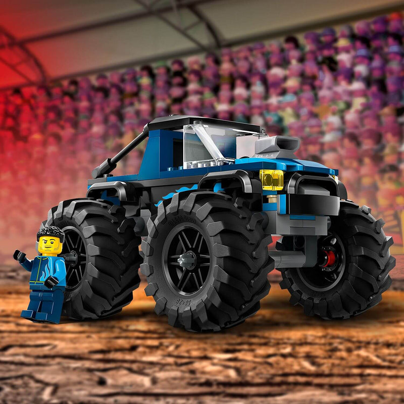Lego City 60402 Blue Monster Truck Buildable Playset for Ages 5 and Up, rear view