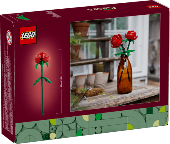 Lego Botanicals 40460 Roses Building Toy Gift for Ages 8 and Up, size reference