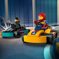 Lego City 60400 Go-Karts and Race Drivers Playset for Ages 5 and Up, rear view