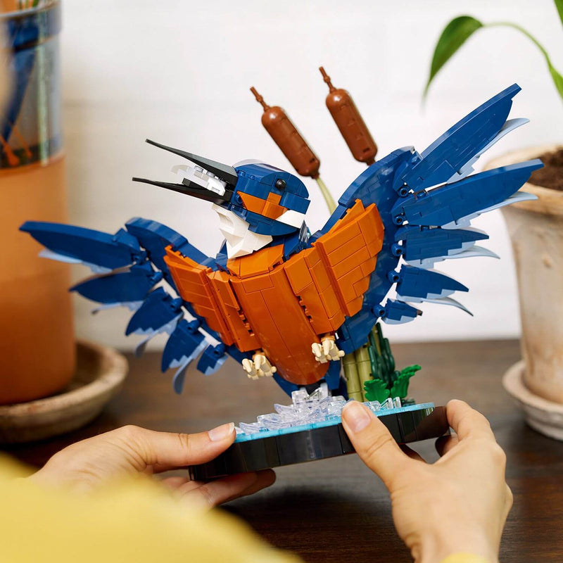 Lego Icons 10331 Kingfisher Bird Model Set for Adults Ages 18 and Up, side angle